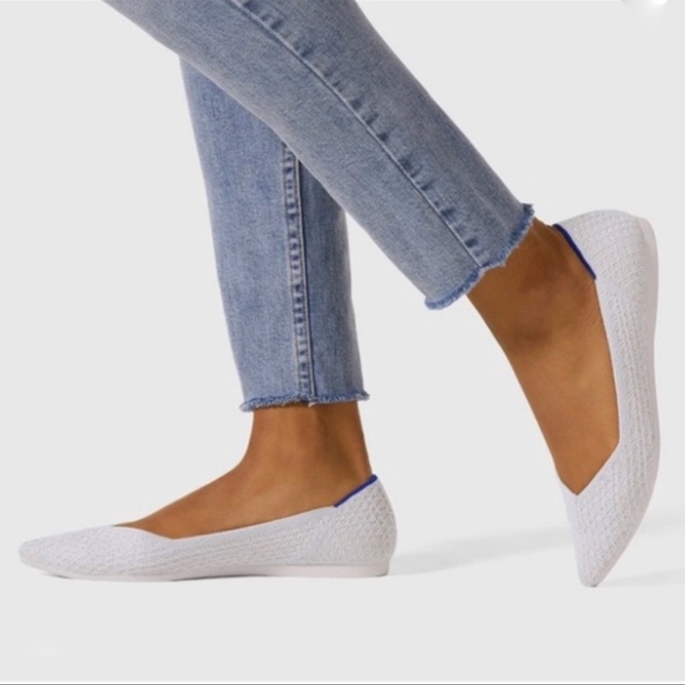 🆕 Rothy's Salt Honeycomb The Points Woman Shoe Size 10 *Retired Color/Design*